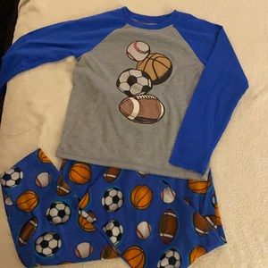 Blue Sports Pajama Set